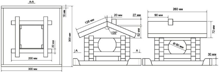 Воробьятник своими руками размеры чертежи